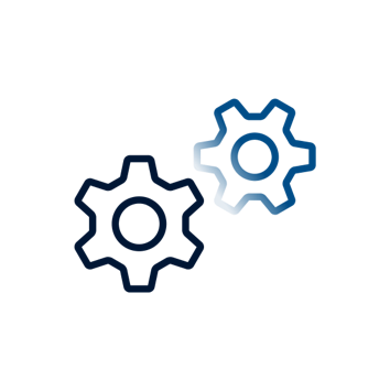 Icon two cogs. 