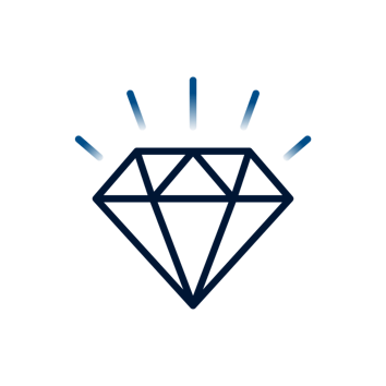 Icon of a sparkling diamond. 